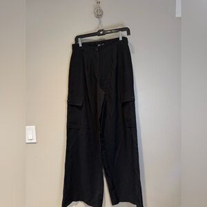 Worthington Black Wide Leg Mid Rise Work Pants NWOT Size 2